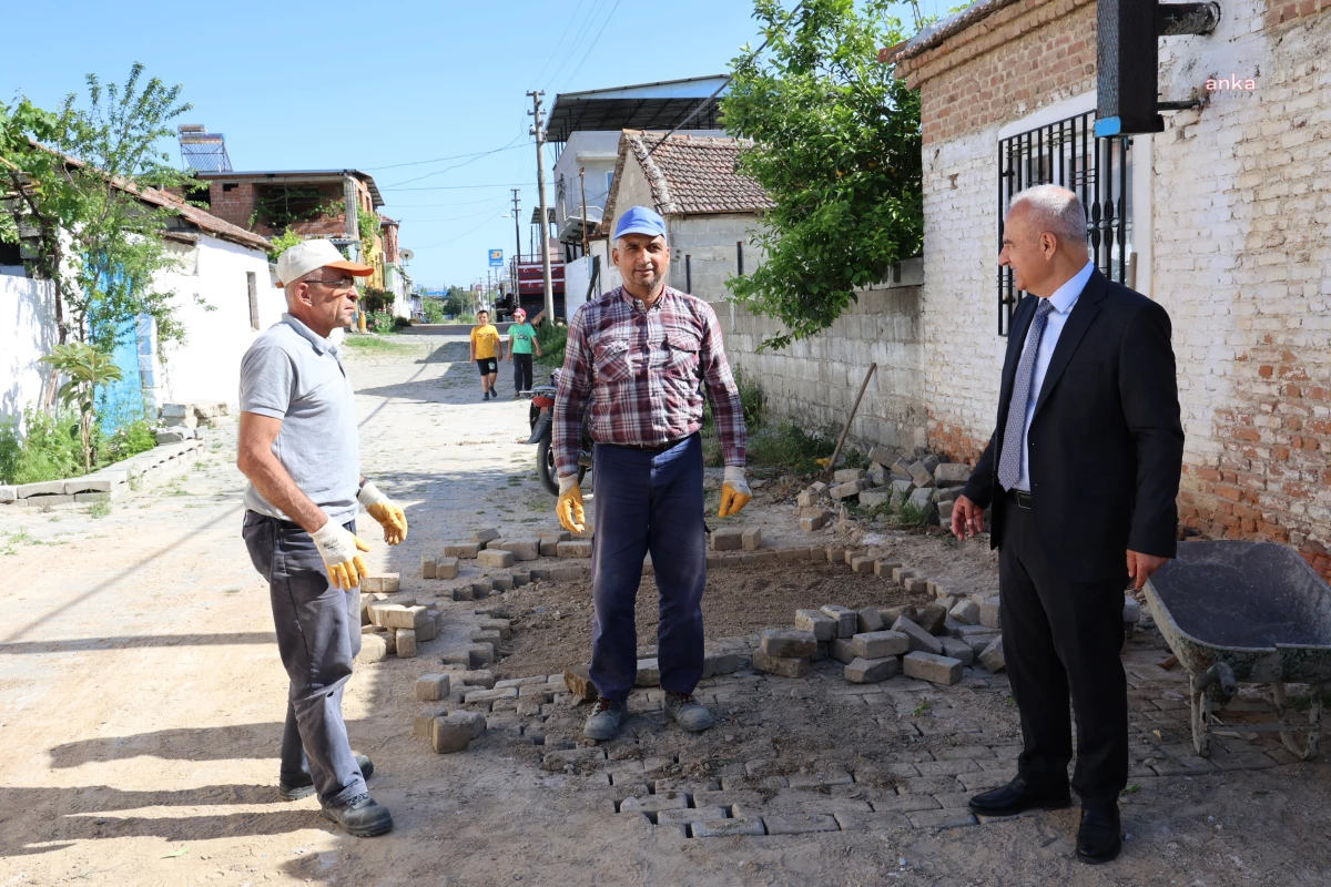 Çine Belediye Başkanı Mehmet Kıvrak, Çaltı Mahallesi’nde çalışmaları yerinde inceledi